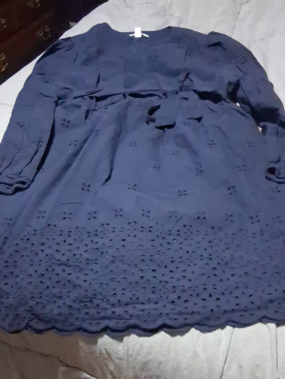 Womans Blue 3/4 Sleeve Dress